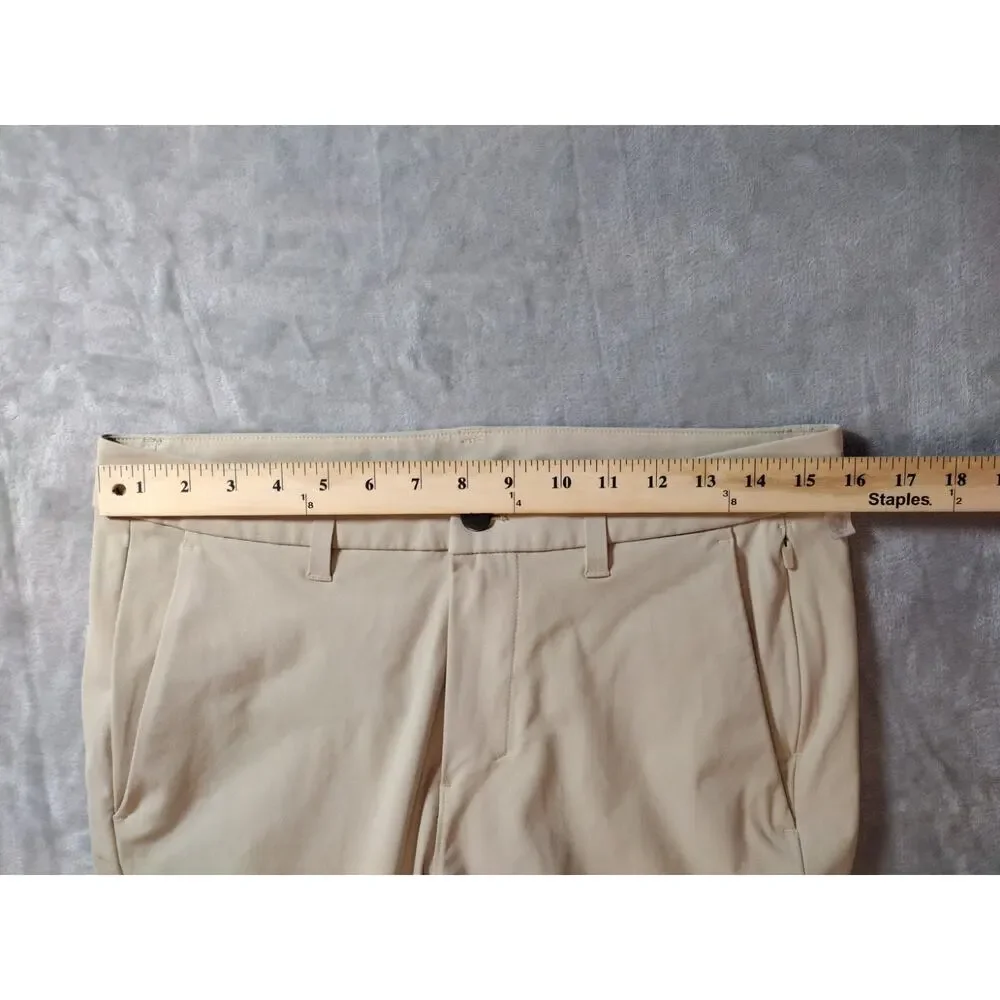 Lululemon Slim Commission Pants Mens 31x31 Khaki Warpstreme Preppy Golf Athletic